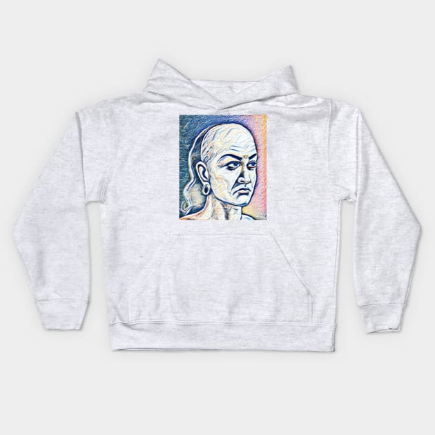 Chanakya Portrait | Chanakya Artwork 12 Kids Hoodie by JustLit